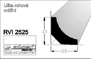 Lišta-S-SM-nastavená-rohová vnitřní-RVI 2525x2400mm